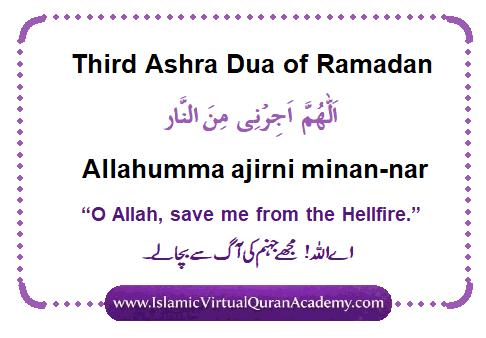 Third Ashra Dua of Ramadan | Dua for Protection from Hellfire