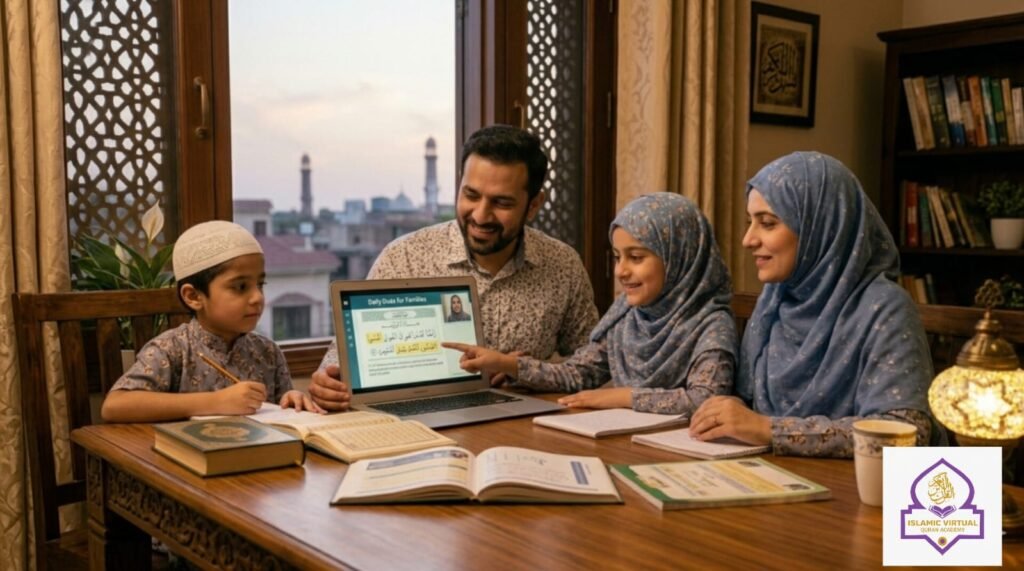 Learn daily Duas online with family at home
